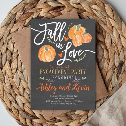 Pumpkin Engagement Party Invitation