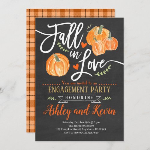 Pumpkin Engagement Party Invitation