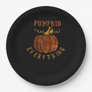 Pumpkin Everything Love Fall Pumpkin Spice Season Paper Plates