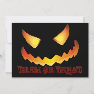 Pumpkin Face 2 for Halloween Invitation