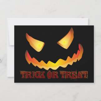 Pumpkin Face 2 for Halloween Invitation