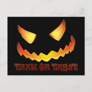 Pumpkin Face 2 for Halloween Invitation Postcard