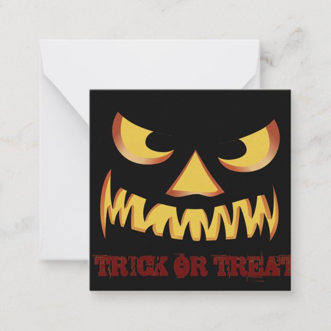 Pumpkin Face 2 Note Card (Front)
