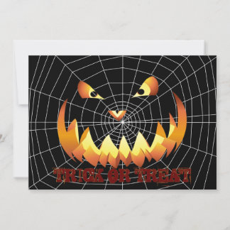 Pumpkin Face 4 for Halloween Invitation