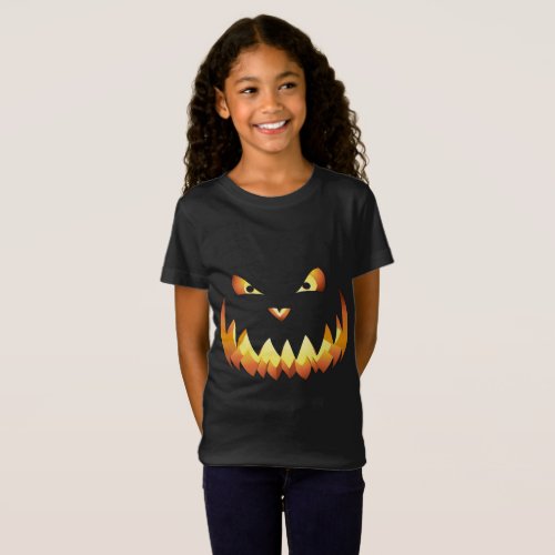 Pumpkin Face 4 for Halloween T_Shirt