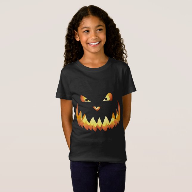 Pumpkin Face 4 for Halloween T-Shirt (Front Full)