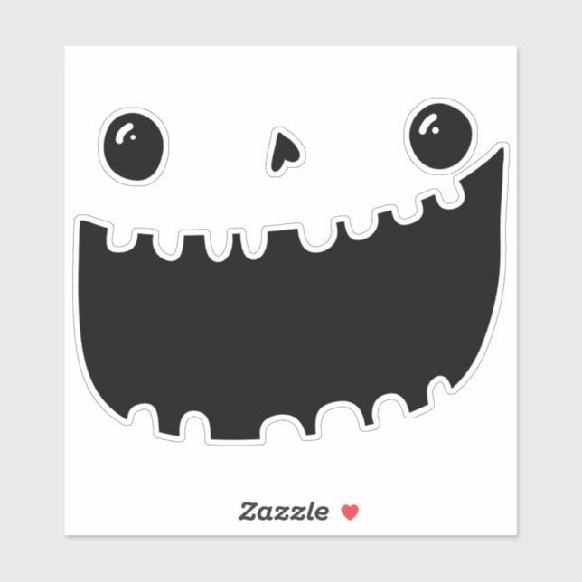 Pumpkin Face Carving Halloween Funny Smile Sticker (Sheet)