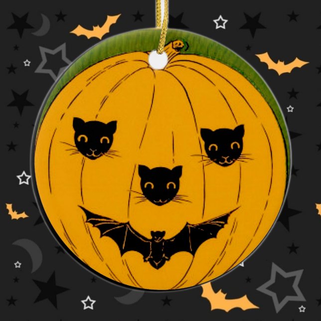 Pumpkin face ceramic ornament (Creator Uploaded)