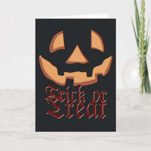Pumpkin face for Halloween Card