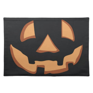 Pumpkin face for Halloween Cloth Placemat