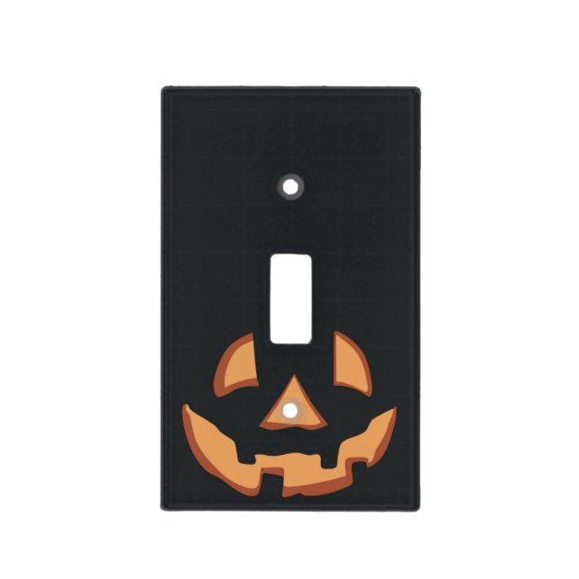 Pumpkin face for Halloween Light Switch Cover (Front)