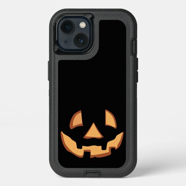 Pumpkin face for Halloween Otterbox iPhone Case (Back)