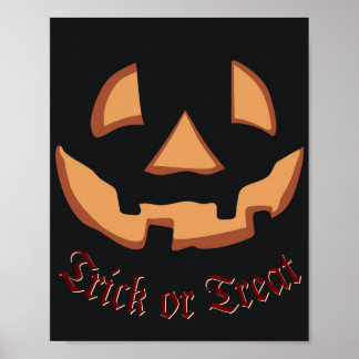 Pumpkin face for Halloween Poster