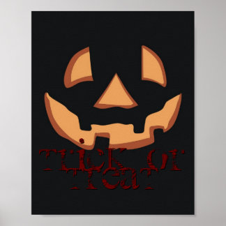 Pumpkin face for Halloween Poster