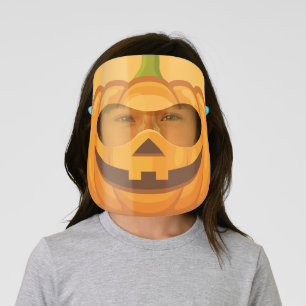 Pumpkin Face Halloween Kids' Face Shield