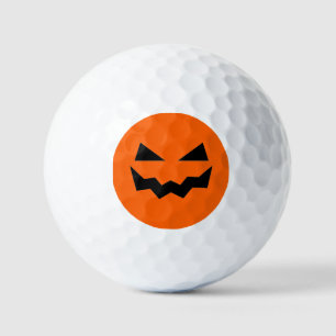 Pumpkin Face Halloween Golf Balls