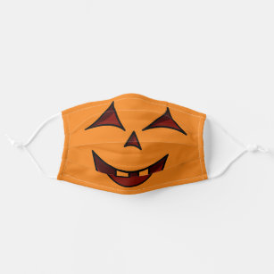 Pumpkin Face Halloween Social Distancing Adult Cloth Face Mask
