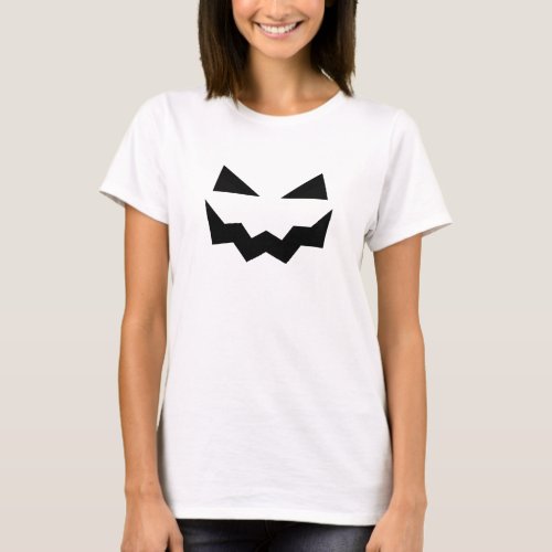 Pumpkin  Face Halloween T_Shirt