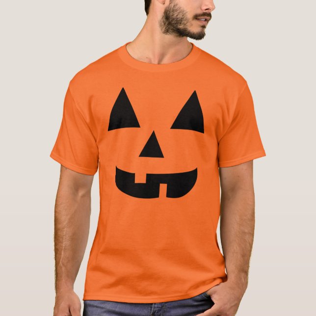 Pumpkin Face Halloween T-Shirt (Front)