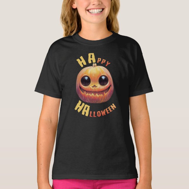 Pumpkin Face | Happy Halloween T-Shirt (Front)