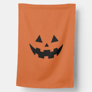 Pumpkin Face House Flag