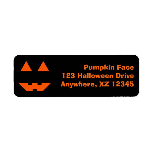 Pumpkin Face Label (Front)