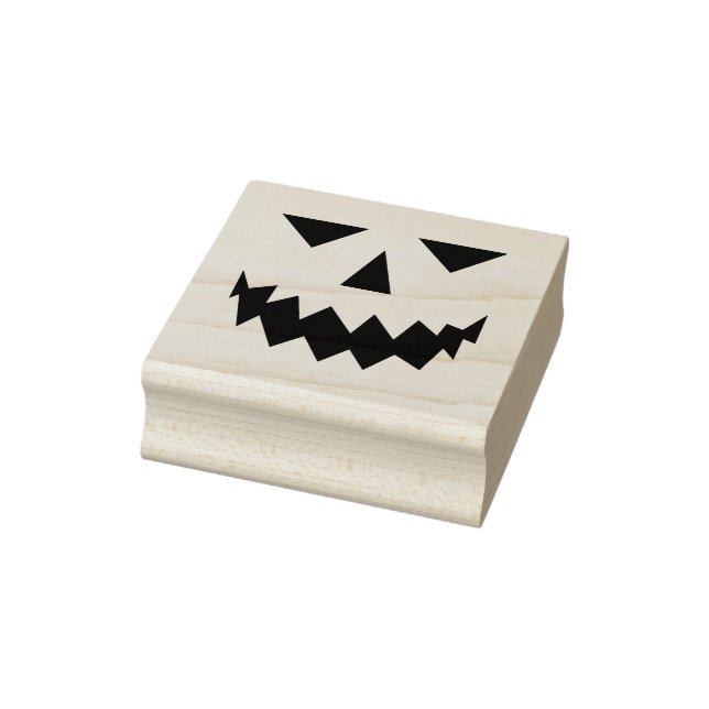 Pumpkin Face Rubber Stamp (Stamp)