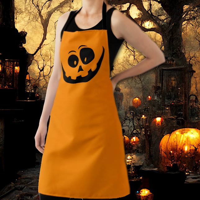 Pumpkin Face, simple and elegant Halloween Apron (Creator Uploaded)