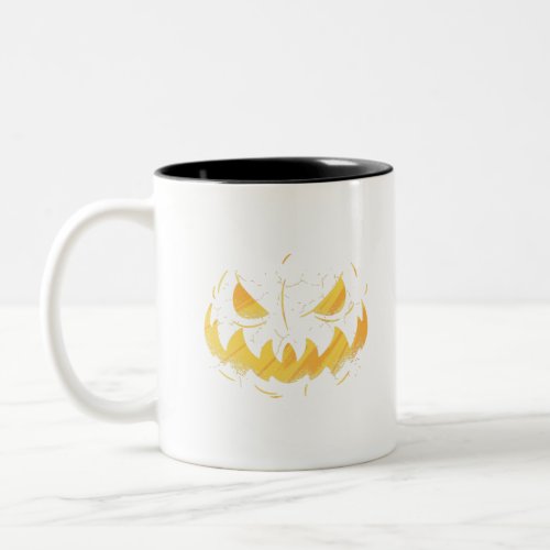 Pumpkin Face Two_Tone Coffee Mug