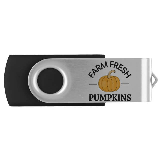 Pumpkin Fall Autumn Flash Drive (Front)