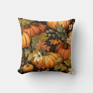 Pumpkin Fall Autumn Rustic Throw Pillow