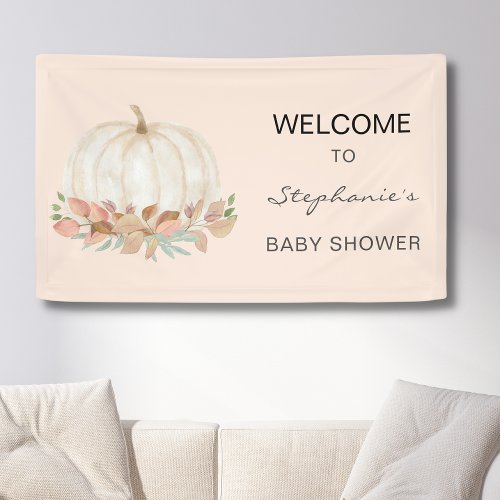 Pumpkin Fall Baby Shower  Banner