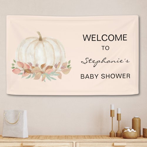 Pumpkin Fall Baby Shower  Banner