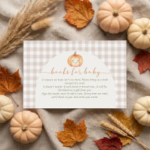 Pumpkin Fall Baby Shower Book Request