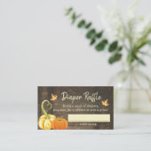 Pumpkin Fall Baby Shower Diaper Raffle Card (Standing Front)