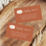 Pumpkin Fall Baby Shower Display Shower Enclosure Card<br><div class="desc">Pumpkin Fall Baby Shower Display Shower Cards. Is there a little baby on the way soon? A Earthy baby shower theme that is so cute!</div>