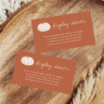 Pumpkin Fall Baby Shower Display Shower Enclosure Card