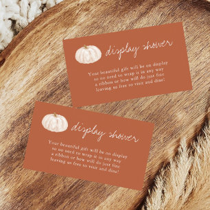 Pumpkin Fall Baby Shower Display Shower Enclosure Card