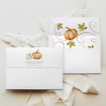 Pumpkin Fall Baby Shower Envelope<br><div class="desc">Inviting everyone to your baby shower just got lovelier with our Fall Pumpkin Baby Shower Invitation Envelopes. Featuring delicate leaf motifs and adorable pumpkin illustrations.  To Edit - click the "Customize Further" button to edit. Matching items in our store Cava Party Design.</div>