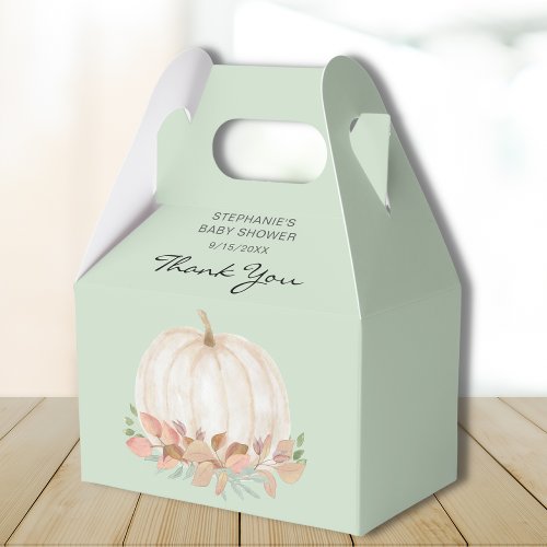Pumpkin Fall Baby Shower Favor Boxes