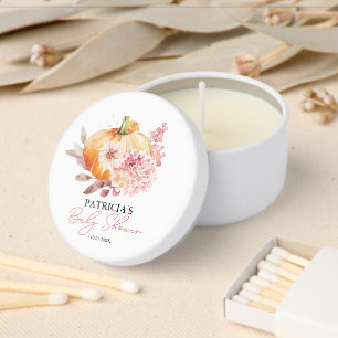 Pumpkin Fall Baby Shower Favor Thank You Mini Candle Favors
