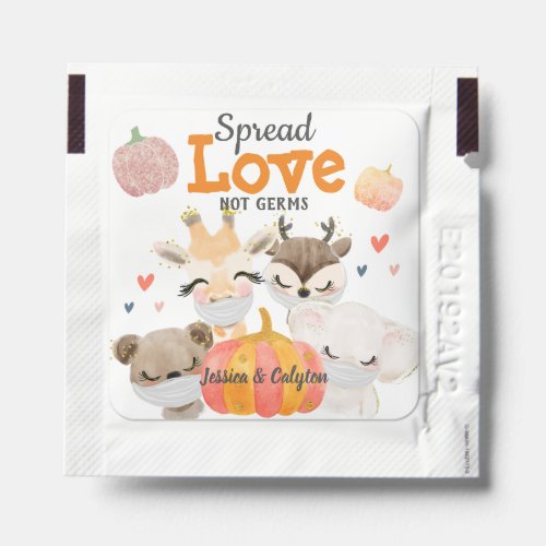Pumpkin Fall Baby Shower Favors Spread Love Hand Sanitizer Packet
