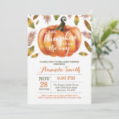 Pumpkin Fall Baby Shower Invitation (Standing Front)