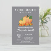 Pumpkin Fall Baby Shower Invitation Card (Standing Front)