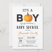 Pumpkin Fall Baby Shower Invitation Card (Front)
