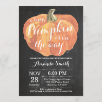 Pumpkin Fall Baby Shower Invitation Chalkboard