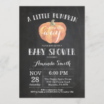 Pumpkin Fall Baby Shower Invitation Chalkboard