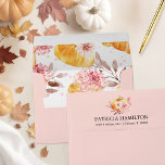 Pumpkin Fall Baby Shower Invitation Envelope<br><div class="desc">Take a look at this delightful fall-themed design featuring a lovely floral pumpkin arrangement. Don't forget to explore the collection for complementary items like enclosure cards, games, and party supplies. If you need help with customization or have any special requests, feel free to reach out to me before making your...</div>