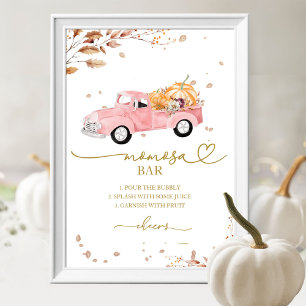 Pumpkin Fall Baby Shower MOMosa Bar Sign