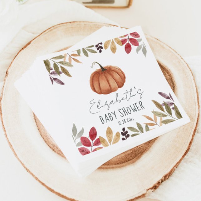 Pumpkin Fall Baby Shower  Napkins (Creator Uploaded)